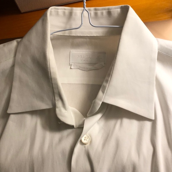 Prada Men’s Stretch Poplin Shirt size 41 Neck 16 - Picture 9 of 11